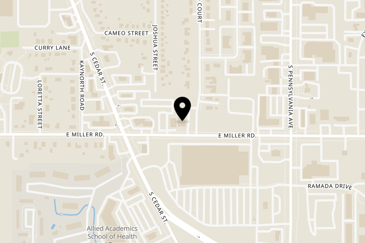 Map showing the location of King Ocean Crab on 727 E Miller Rd in Lansing